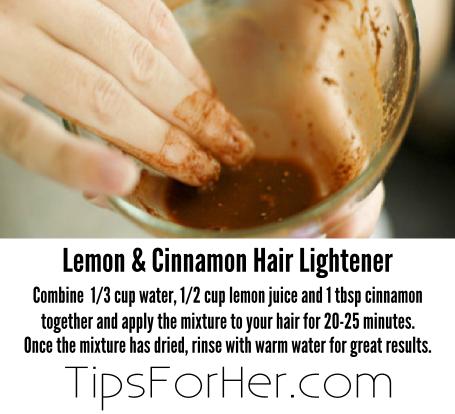 Lighten Hair Using Lemon & Cinnamon