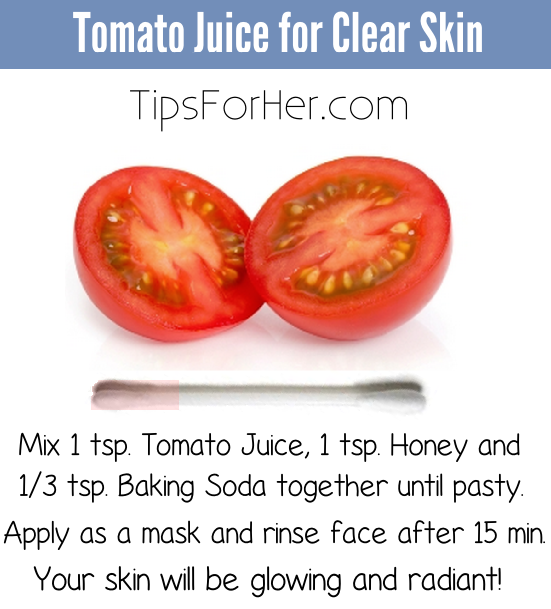 Tomato Juice for Clear Skin