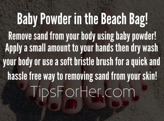 Baby Powder in the Beach Bag!